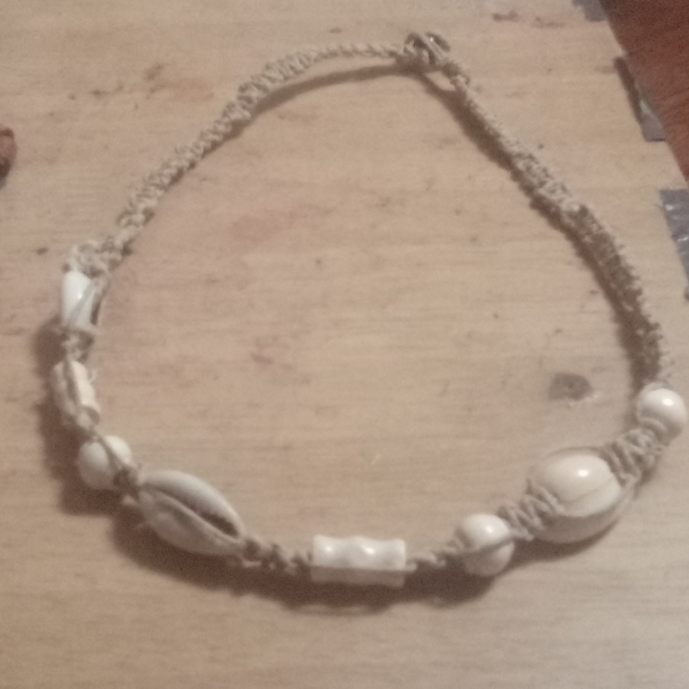 I am selling a cowie hemp cord neck lace hand made